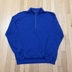 Donald Ross 1/4 Zip Sweatshirt Men's Large Blue Golf Performance Activewear CC
